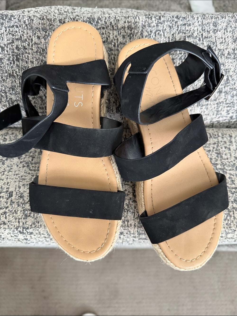 Coconuts by Matisse Black Strappy Espadrille Sandals